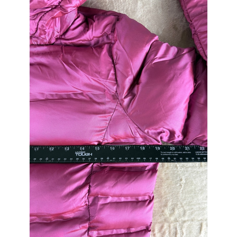 Champion Girls Puffer Jacket Magenta Pink Faux Fur Lined Hooded XL 14-16 NEW - Picture 12 of 17
